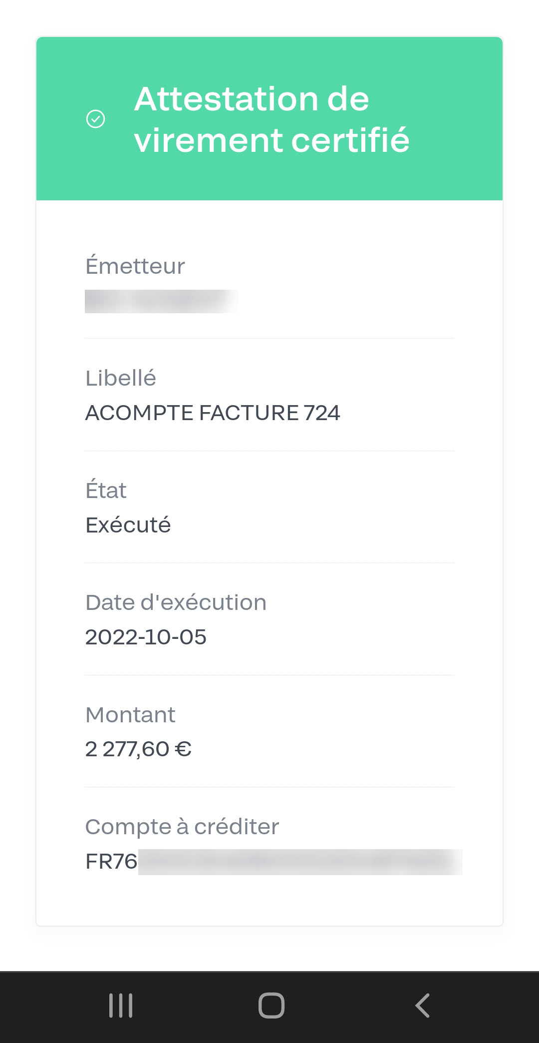 Comment télécharger une attestation de virement effectué sur mon espace client Nef Pro